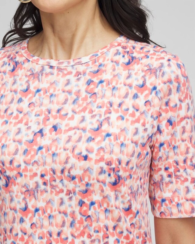 Animal Print Pima Crewneck Tee - image 4